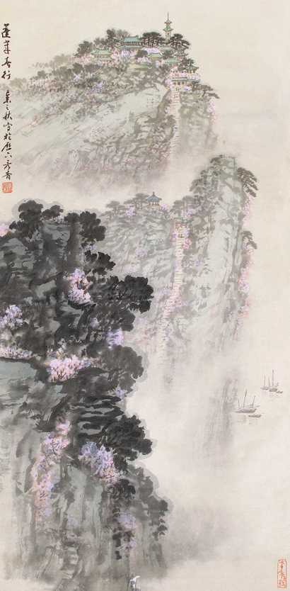 张彦青 蓬莱春行 立轴